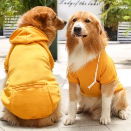 Plaid Dog Hoodie Pet Clothes Sweaters with Hat and Pocket Christmas Classic Plaid Small Medium Dogs Dog Costumes (Size: L (chest circumference 47, back length 35cm), colour: Big dog zipper pocket sweater ginger)