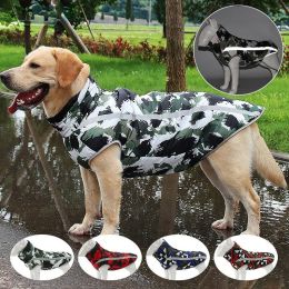 Winter windproof dog warm clothing; dog jacket; dog reflective clothes (Size: 5XL, colour: Red Graffiti)