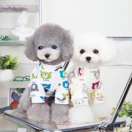 Pet clothes Dog clothes Autumn and winter new cat pet clothes Two leg sweater 22 Happy bear bottoming shirt (Size: S, colour: 22 Happy Bear Undercoat - Red)
