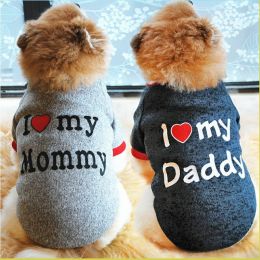 Letter Print Pet Sweater For Dog & Cat; Warm Dog Sweater Soft Cat Sweatshirt; Winter Pet Apparel (Color: Dark Grey, Size: XS)