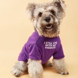 Pet Clothes For Small & Medium Dogs; Letter Pattern Dog T-Shirts Cat Clothes; Breathable Pet Tee (Size: M)
