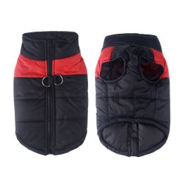Windproof Dog Winter Coat Waterproof Dog Jacket Warm Dog Vest Cold Weather Pet Apparel  for Small Medium Large Dogs (Color: Red, Size: XL)