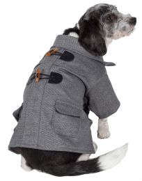 Military Static Rivited Fashion Collared Wool Pet Coat (Size: Small)