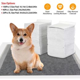 100Pcs Dog Pee Training Pads Super Absorbent Leak-proof Quick Dry Pet (Size: S, Quantity: 100Pcs)